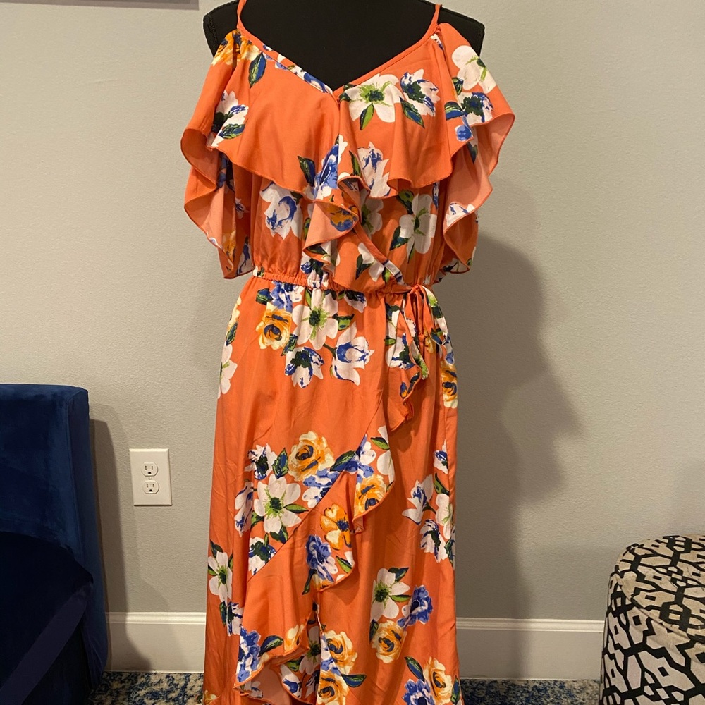 Orange Flower Sundress